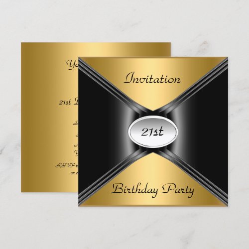 Invitation Envelope Any Birthday Gold color