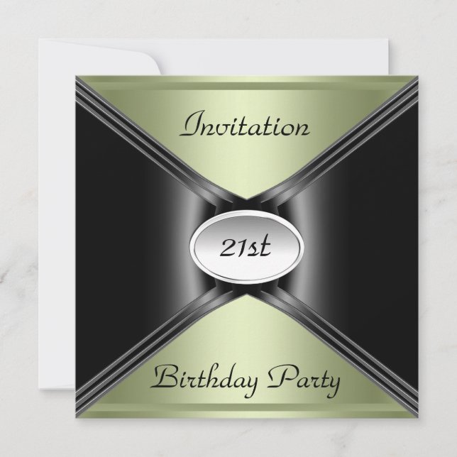 Invitation Envelope Any Birthday Light Lime color (Front)