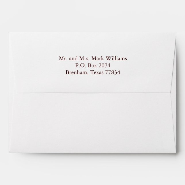 Invitation Envelopes (Back (Top Flap))