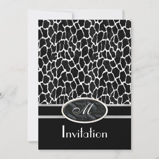 Invitation Exotic Prints Cow (Front)