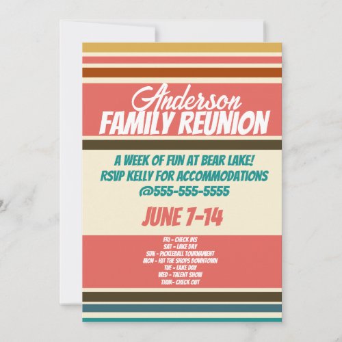 Invitation Family Reunion Miami Sherbet Collection