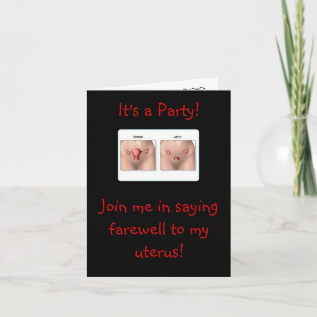 Invitation:  Farewell Uterus Invitation (Front)