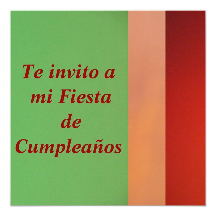 Invitation   Feliz Cumpleaños Card