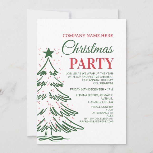  Invitation Festive Cheer Gif te Christmas Card (Front)