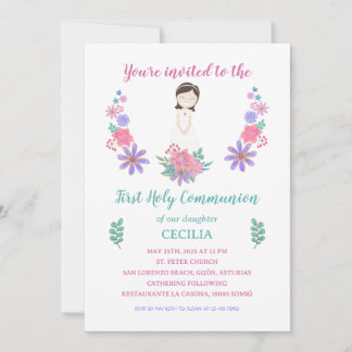 Invitation First Communion CECILIA