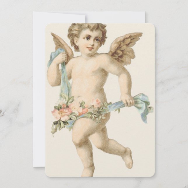 Invitation First Communion Cherub (Front)
