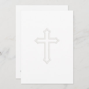 Invitation First Communion "Embossed" Cross