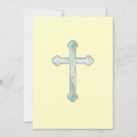 Invitation First Communion "Embossed" Cross