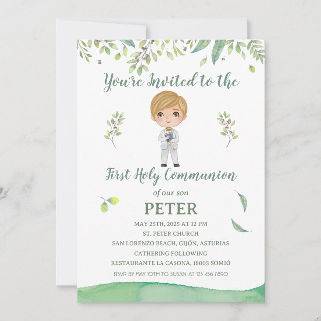 Invitation First PETER Communion (Front)