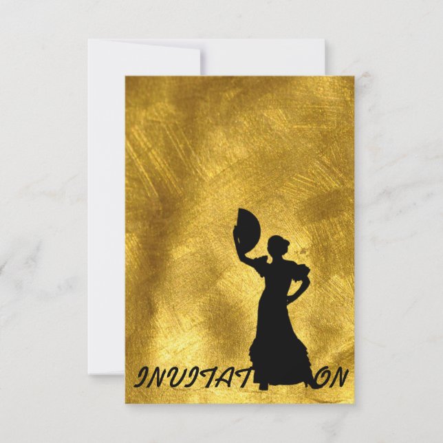 Invitation Flamenco Latin Ball Dance (Front)