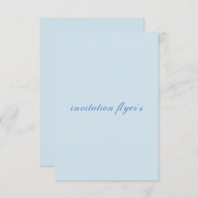 invitation flyer (Front/Back)