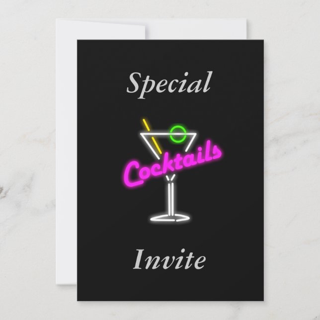 Invitation For A Cocktail Party (Front)