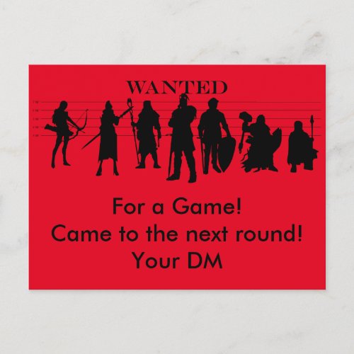 invitation for a rpg game