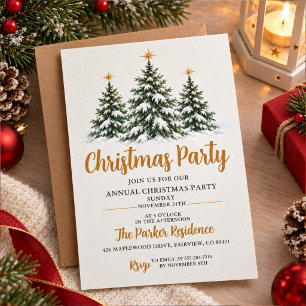 Invitation for a snowy Christmas party