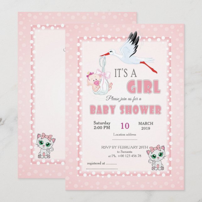 invitation for baby shower, it is a boy (Front/Back)