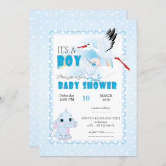 invitation for baby shower, it is a boy