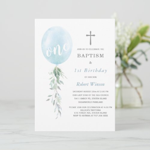 Invitation for Birthday and Baptism