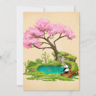 Invitation For Party Panda Lover Bear Panda