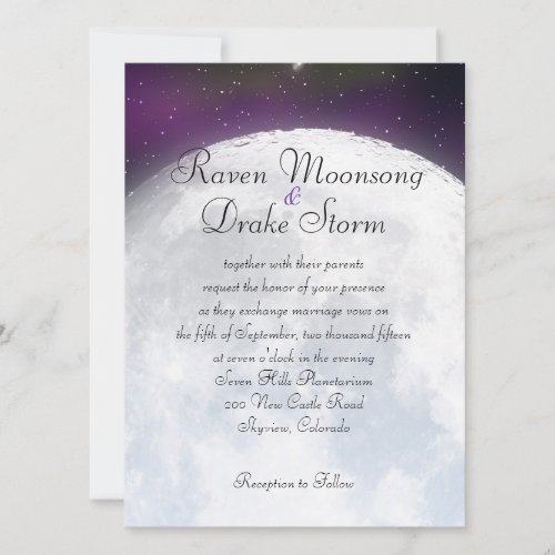 Invitation for Space Themed Wedding