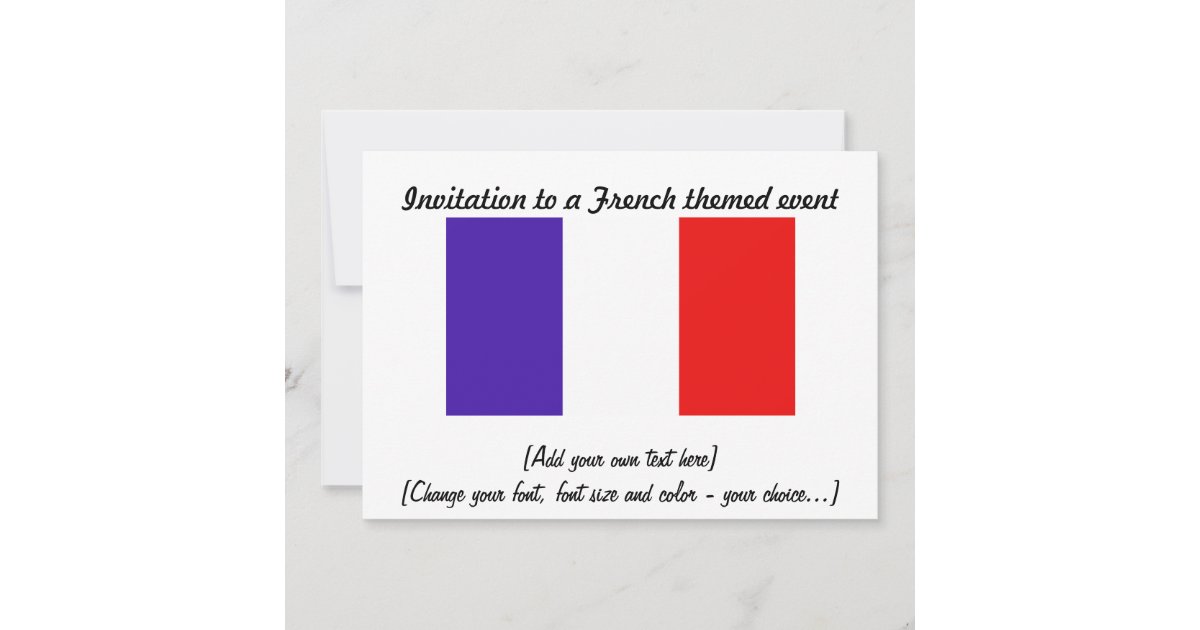 Invitation French theme