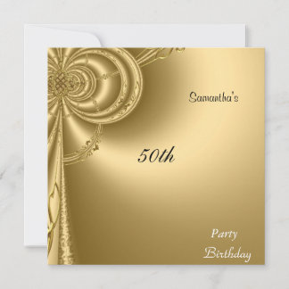 Invitation Gold Birthday Party