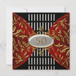 Invitation Gold Black  Birthday Anniversary
