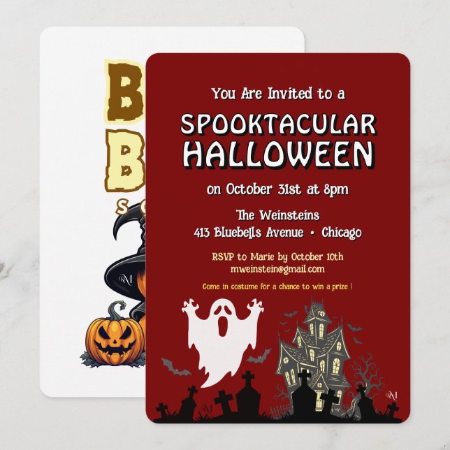 Invitation : HALLOWEEN Spooktacular #4 (Front/Back)