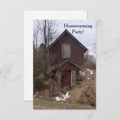 Invitation Housewarming Party fun rustic old home