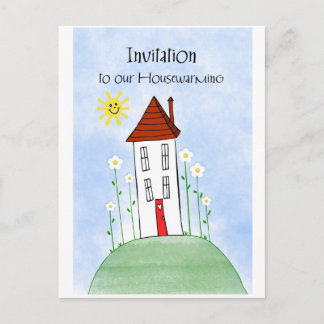 invitation housewarming postcard