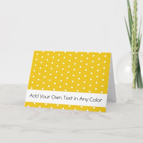 Invitation in Mustard and White