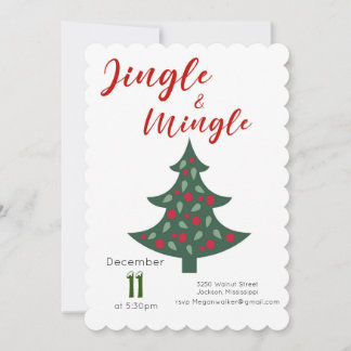 Invitation Jingle & Mingle Christmas Party Invite