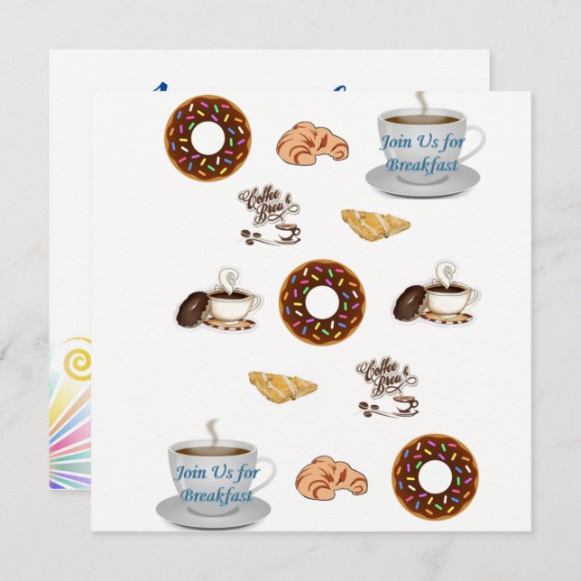 Invitation Join us for Breakfast Card (Front/Back)