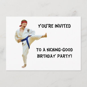 Invitation, Karate Themed Birthday Party Invitation