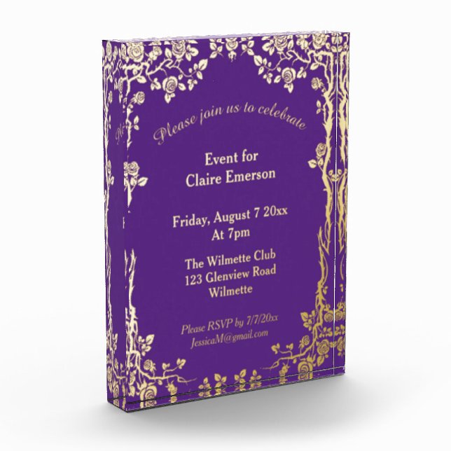 Invitation Keepsake  Personalized wedding Photo Block (Left)