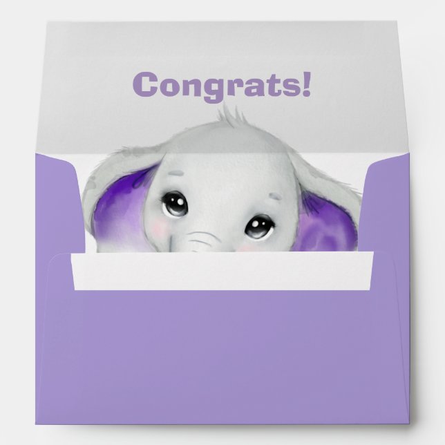 Invitation lavender  & white envelope (Back (Bottom))