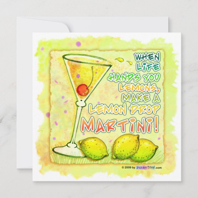 Invitation - Lemon Drop Martini (Front)
