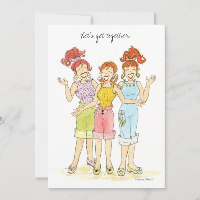 Invitation let's get together Bar-B-Q (Front)