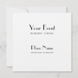 Invitation Linen Paper/ White Color 5.25 x 5.25