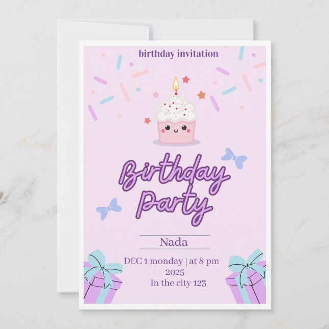 Invitation Magical Birthday Party (Front)