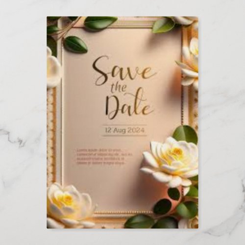 invitation mariage without a name remix foil invitation