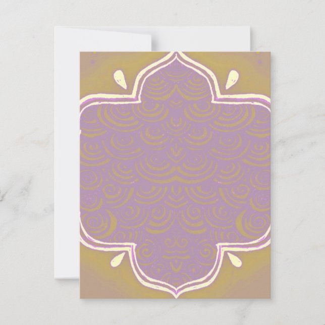 Invitation Mehndi Henna Frame Pink (Front)