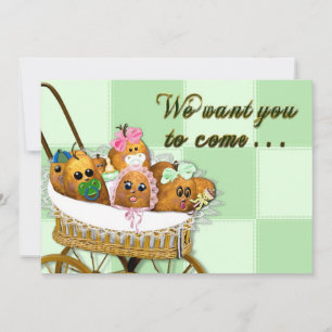INVITATION - MULTI PURPOSE - POTATO BABY SPUDS