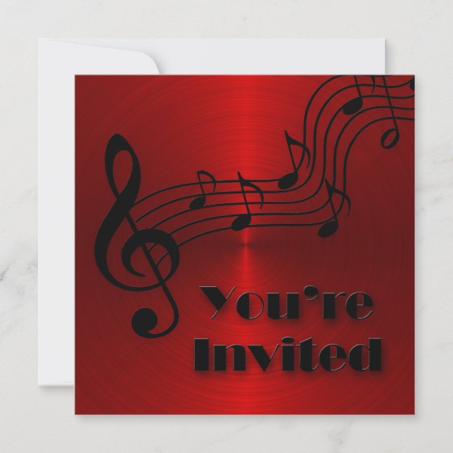 Invitation - Music -Notes (Front)