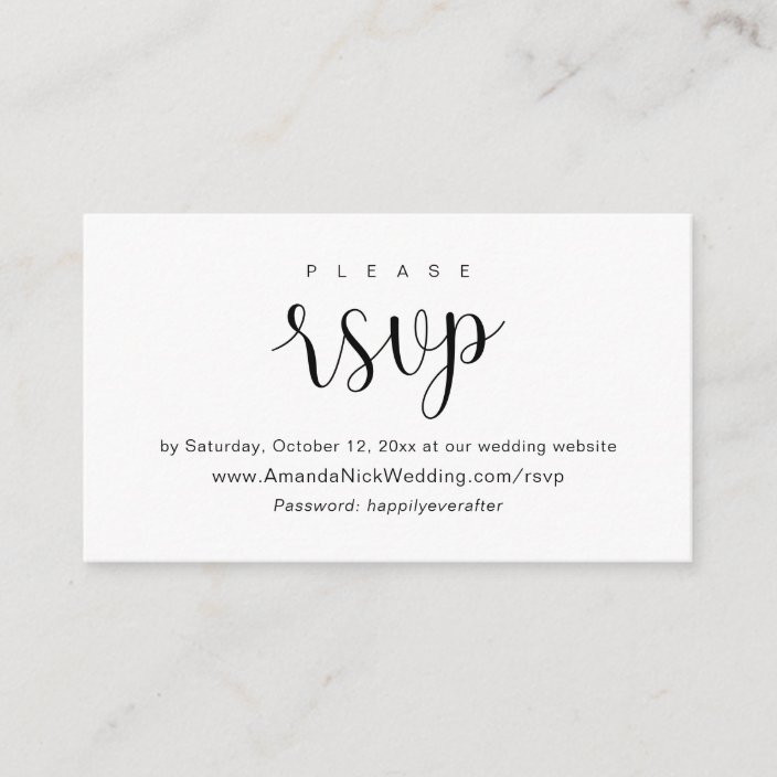 Invitation online RSVP, Wedding Website Card | Zazzle