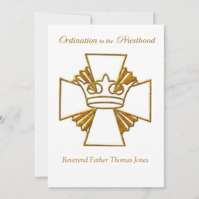 Invitation Ordination and Celebration Custom Date (Front)