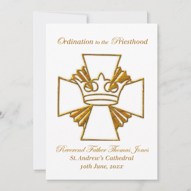 Invitation Ordination and Celebration Custom Date (Front)