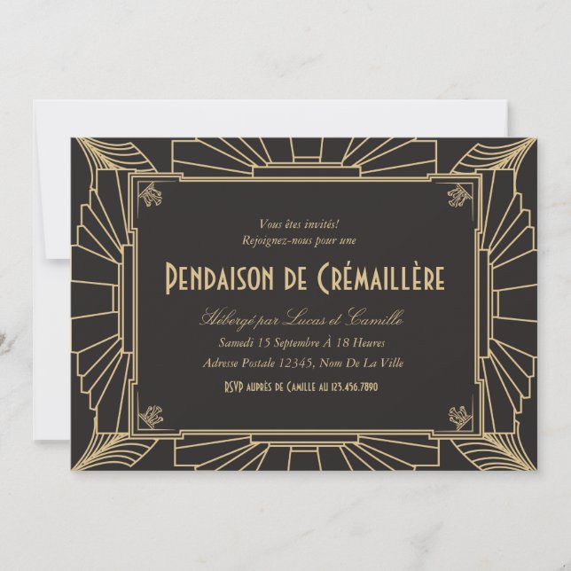 Invitation orientée de partie de pendaison de 1920 (Front)