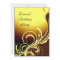 Invitation Party Elegant Yellow Gold Brown Floral