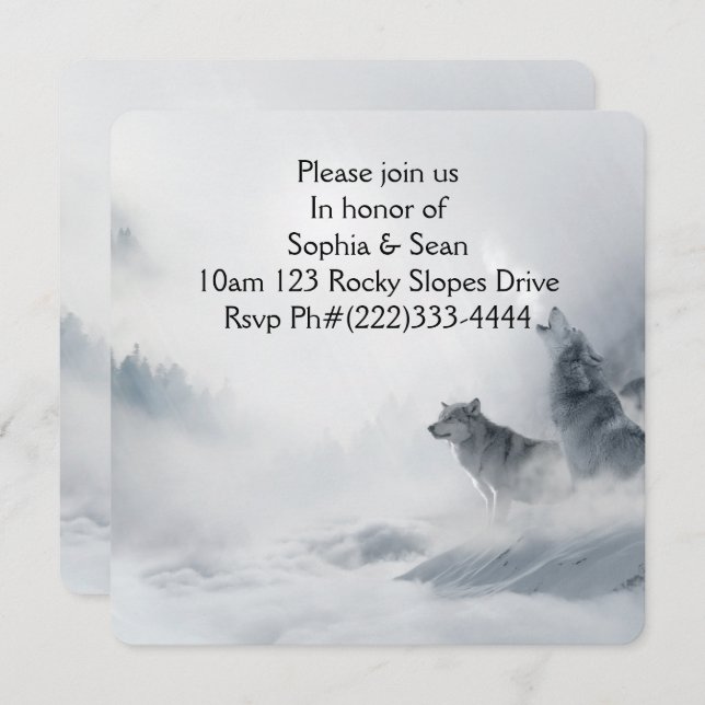 Invitation Party Mist Fog Wolf Destiny Destiny'S (Front/Back)