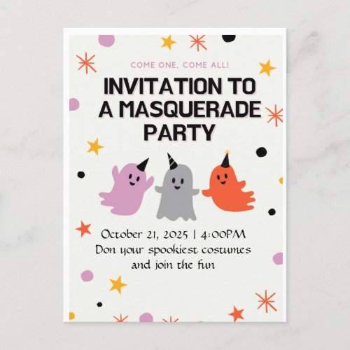 Invitation  party postcard